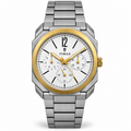 TIMAS Octagonal Quartz Men's Watch with Multi-Subdial Display & Two-Tone Metallic Bracelet (AWTM-00326)
