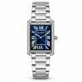Universe Point Rectangular Quartz Watch with Crystal Flanks & Roman Numeral Dial (AWTM-00327)