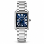 Universe Point Rectangular Quartz Watch with Crystal Flanks & Roman Numeral Dial (AWTM-00327)