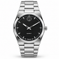 TIMAS Quartz Men's Watch with Horizontal Textured Dial & Metallic Chain Bracelet (AWTM-00330)