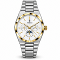 TIMAS Quartz Chronograph Watch with Moon Phase & Integrated Metallic Bracelet (AWTM-00336)