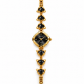 SUNLIFEX Diamond-Shape Quartz Ladies Bracelet Watch with Gem-Set Links (AWSL-00331)