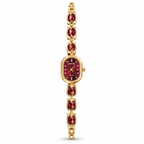 SUNLIFEX Oval Quartz Ladies Bracelet Watch with Gem-Set Links (AWSL-00333)