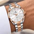 TIMAS Executive Quartz Watch with Sunburst Dial & Date Display (AWTM-00335)