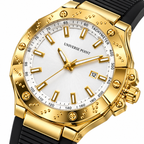 Universe Point Men's Quartz Sports Watch with Studded Bezel, Tachymeter & Flexible Strap (AWTM-00337)