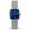 Patek Philippe Master Copy Ellipse Quartz Watch with Sunburst Dial & Mesh Metallic Bracelet