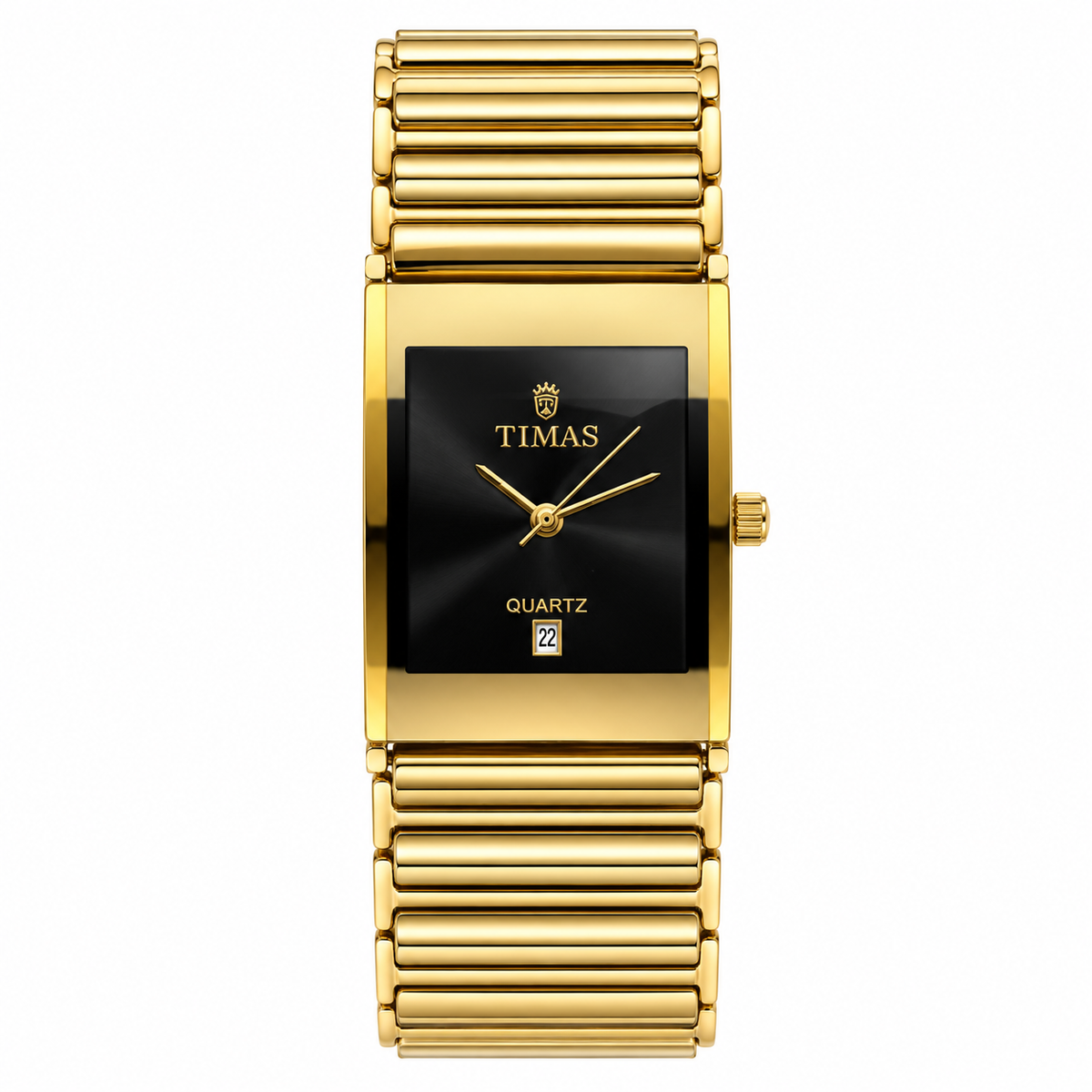 TIMAS Rectangular Executive Edition | Multi-Tone Ceramic & Steel Style Quartz Watch