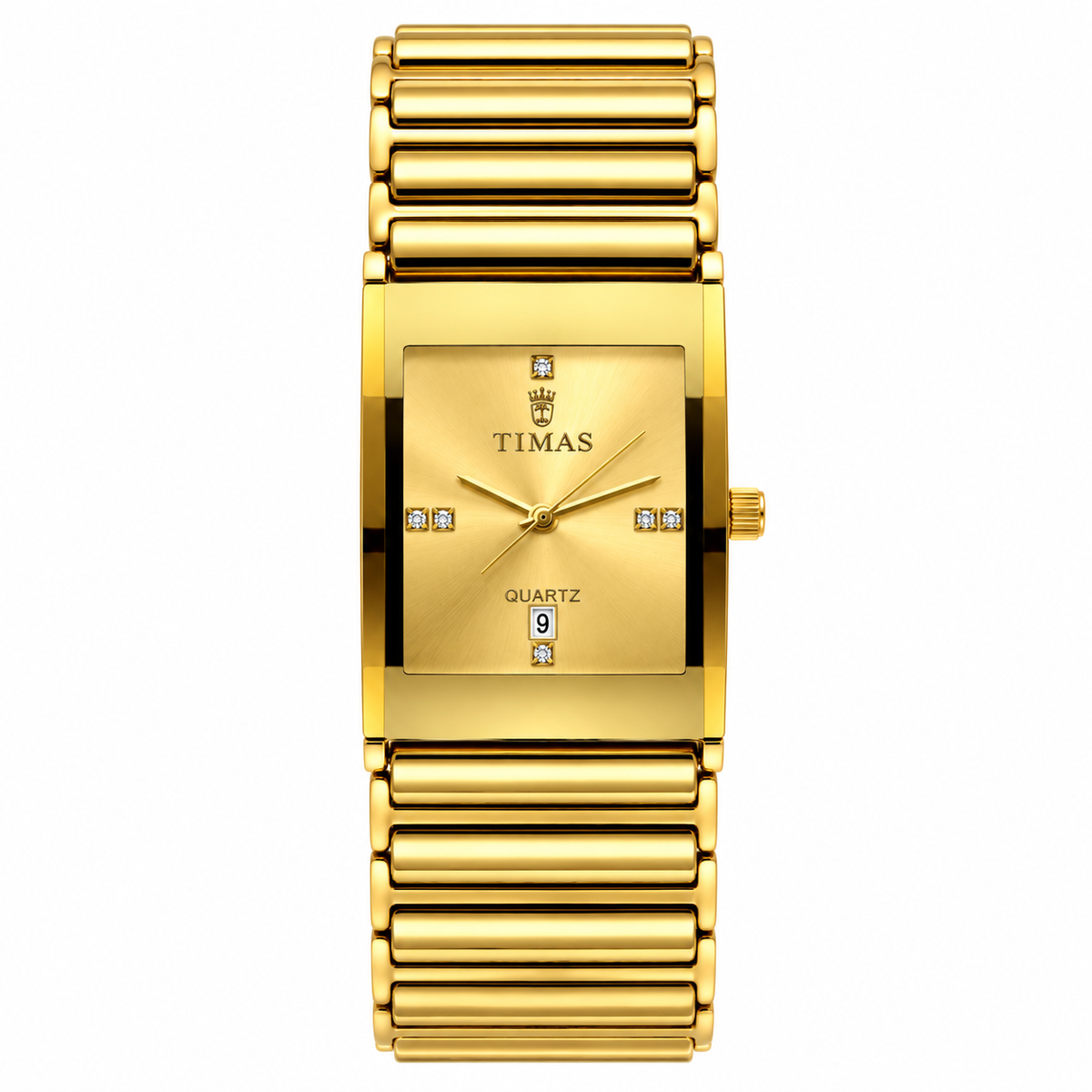 TIMAS Rectangular Executive Edition | Multi-Tone Ceramic & Steel Style Quartz Watch