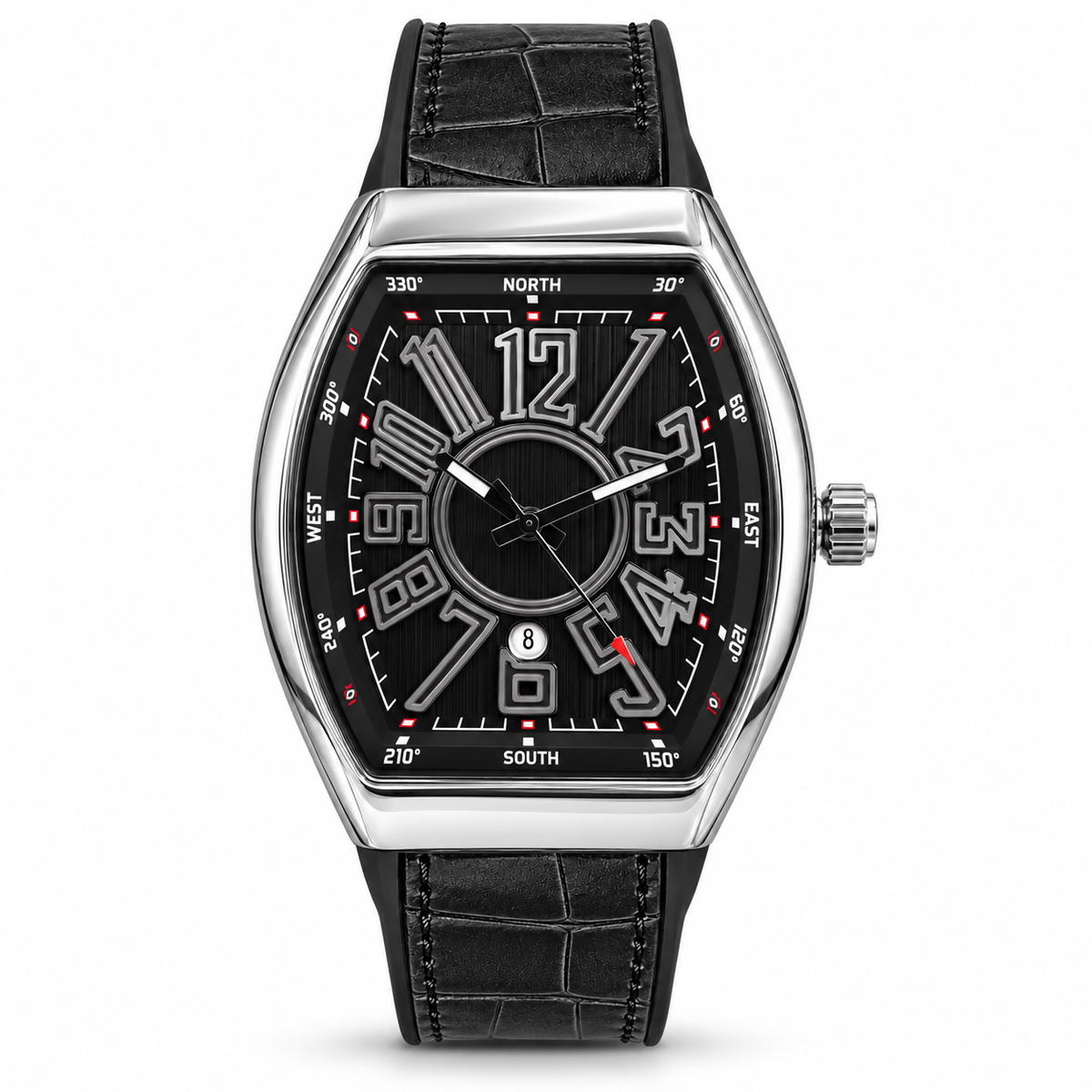 Frank Muller Men's Tonneau Quartz Sports Watch with Textured Dial (AWFM-00338)