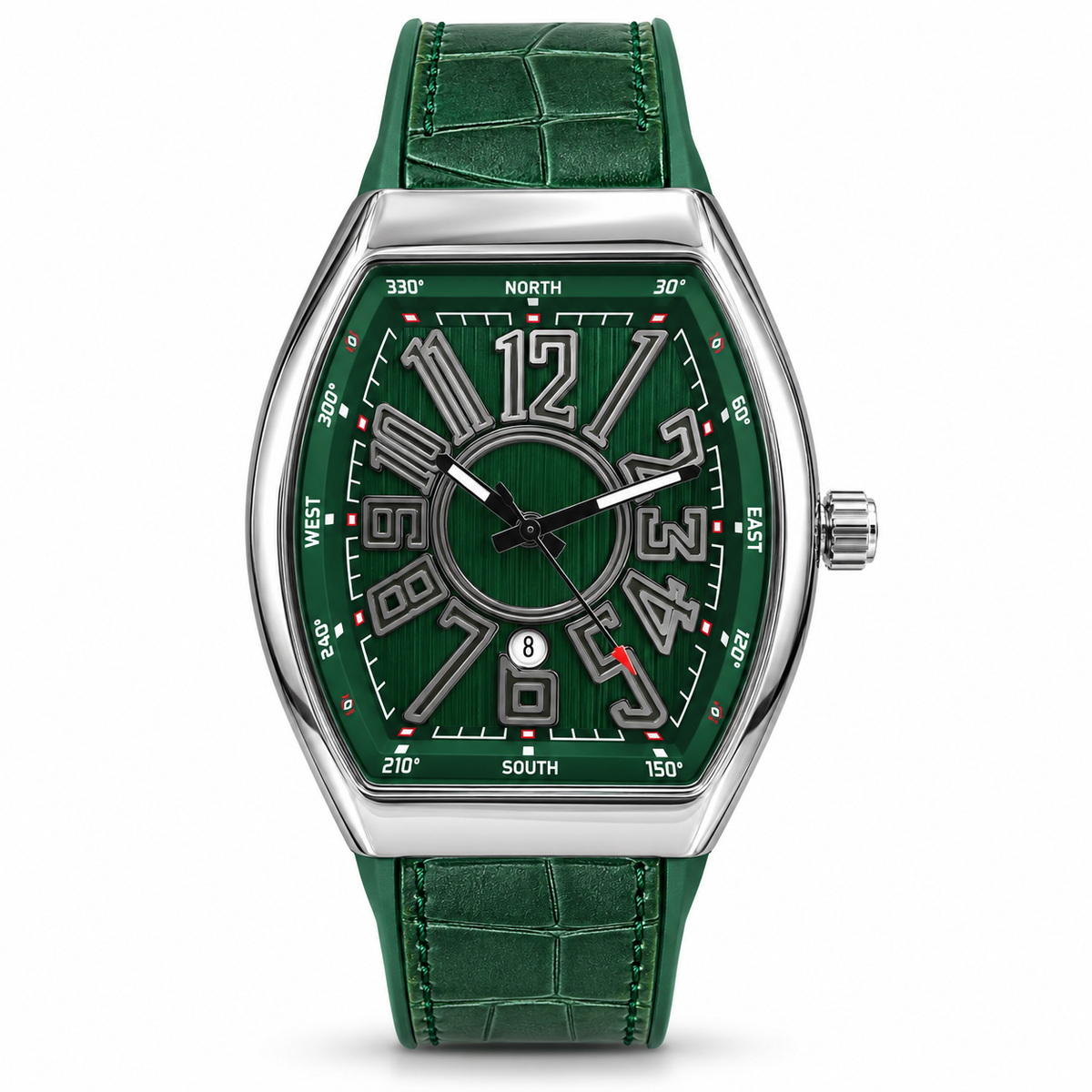 Frank Muller Men's Tonneau Quartz Sports Watch with Textured Dial (AWFM-00338)