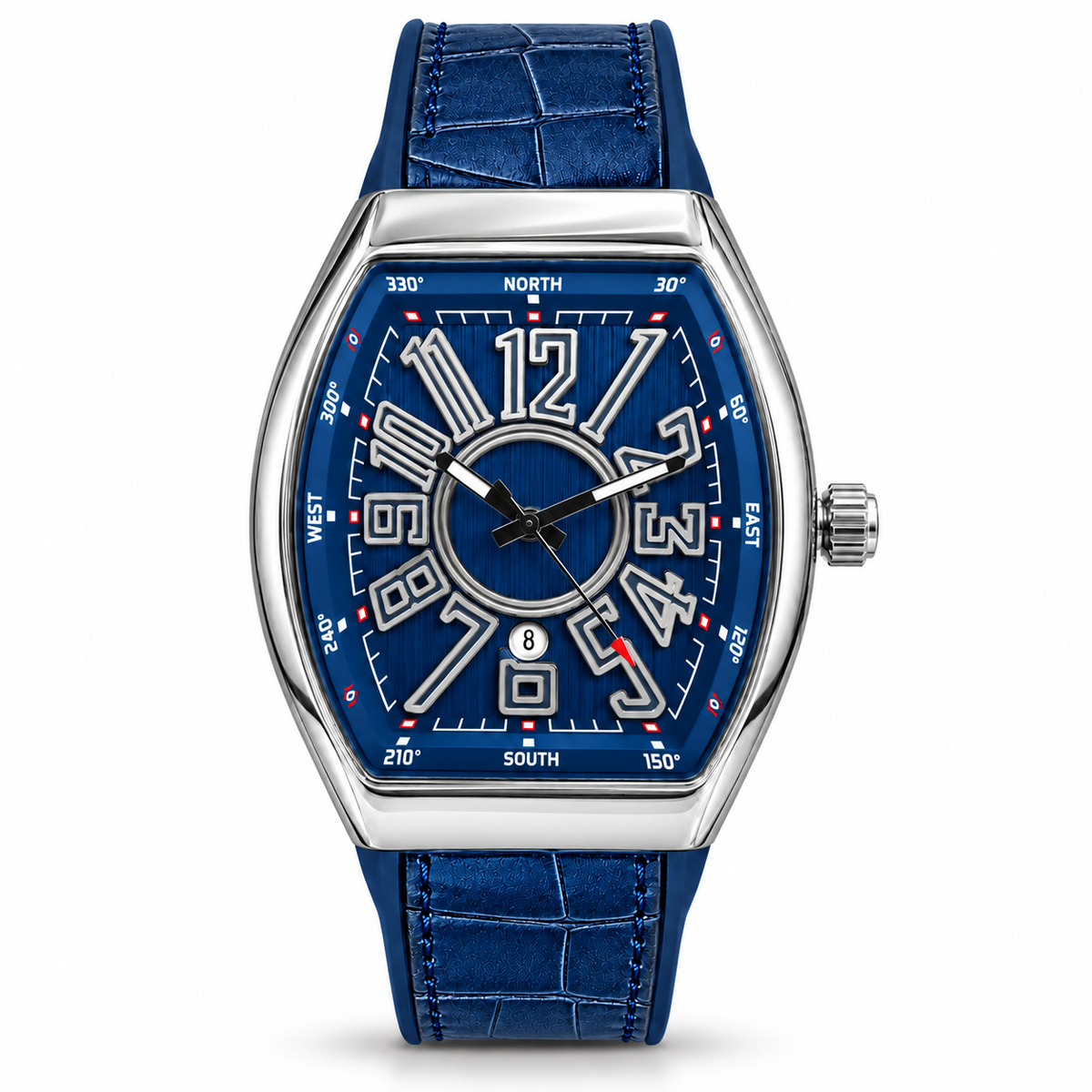 Frank Muller Men's Tonneau Quartz Sports Watch with Textured Dial (AWFM-00338)
