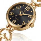 TIMAS Petite Jewelry Edition | Calligraphic Motif Link Bangle Women's Quartz Watch (AWTL-00278)