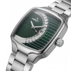 HERVI Gauge-Style Avant-Garde Edition | Curved Cushion Stainless Steel Quartz Watch (AWHM-00284)