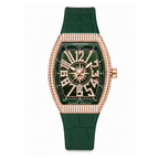 Frank Muller DENVOSI Luxury Tonneau Edition | Crystal Pave Bezel & Compass Dial Quartz Watch (AWDM-00287)