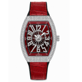 Frank Muller DENVOSI Luxury Tonneau Edition | Crystal Pave Bezel & Compass Dial Quartz Watch (AWDM-00287)