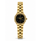 TIMAS Crystal Bezel Oval Cushion Edition | Metallic Bracelet Quartz Watch (AWTL-00291)