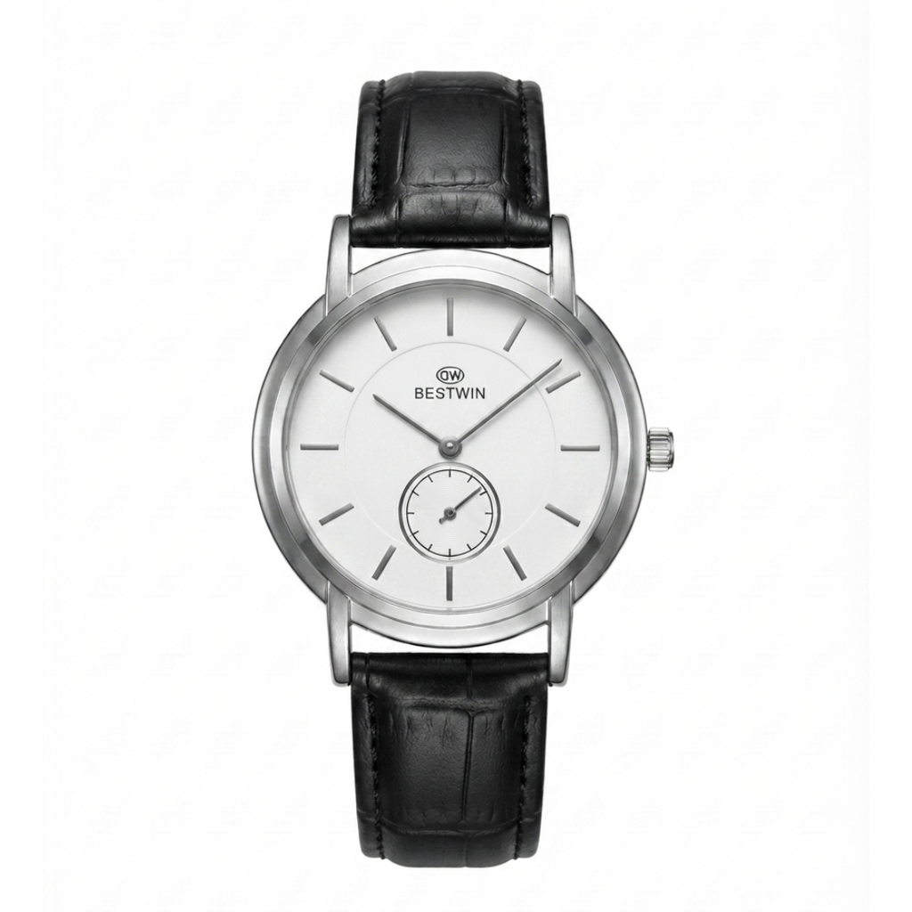 BESTWIN Dawn Seconds Classic Edition | Leather Strap Quartz Watch (AWBM-00286)