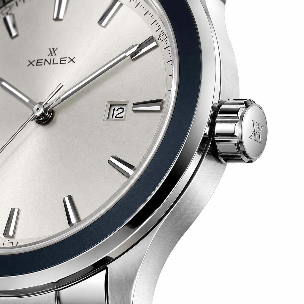 XENLEX Men's Silver Sport Watch