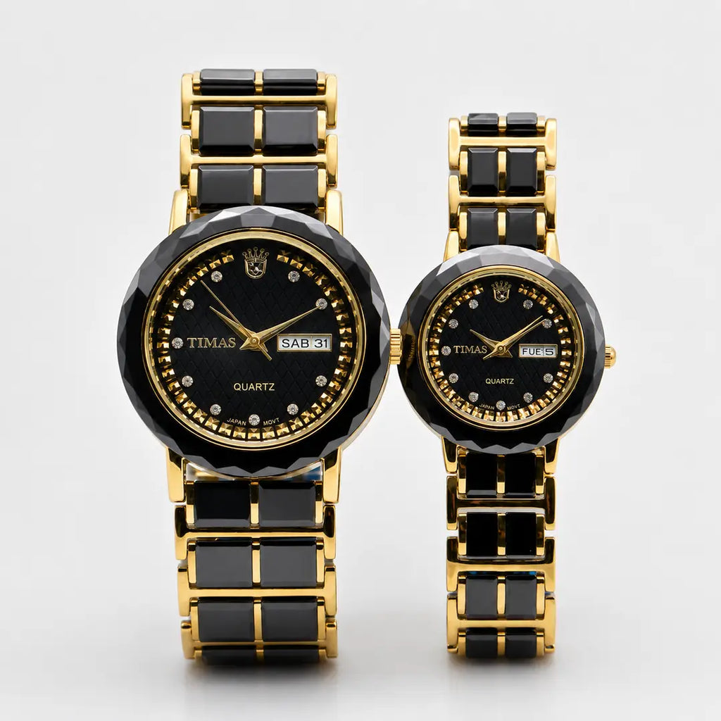 Timas Imperial Couple Series | Premium Diamond-Cut Faceted Ceramic His & Hers Set