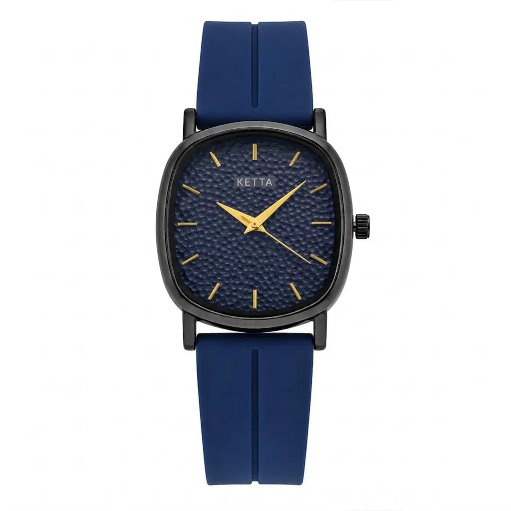 Ketta Horizon Cushion Series | Minimalist Textured Dial with Premium PVC Comfort Strap