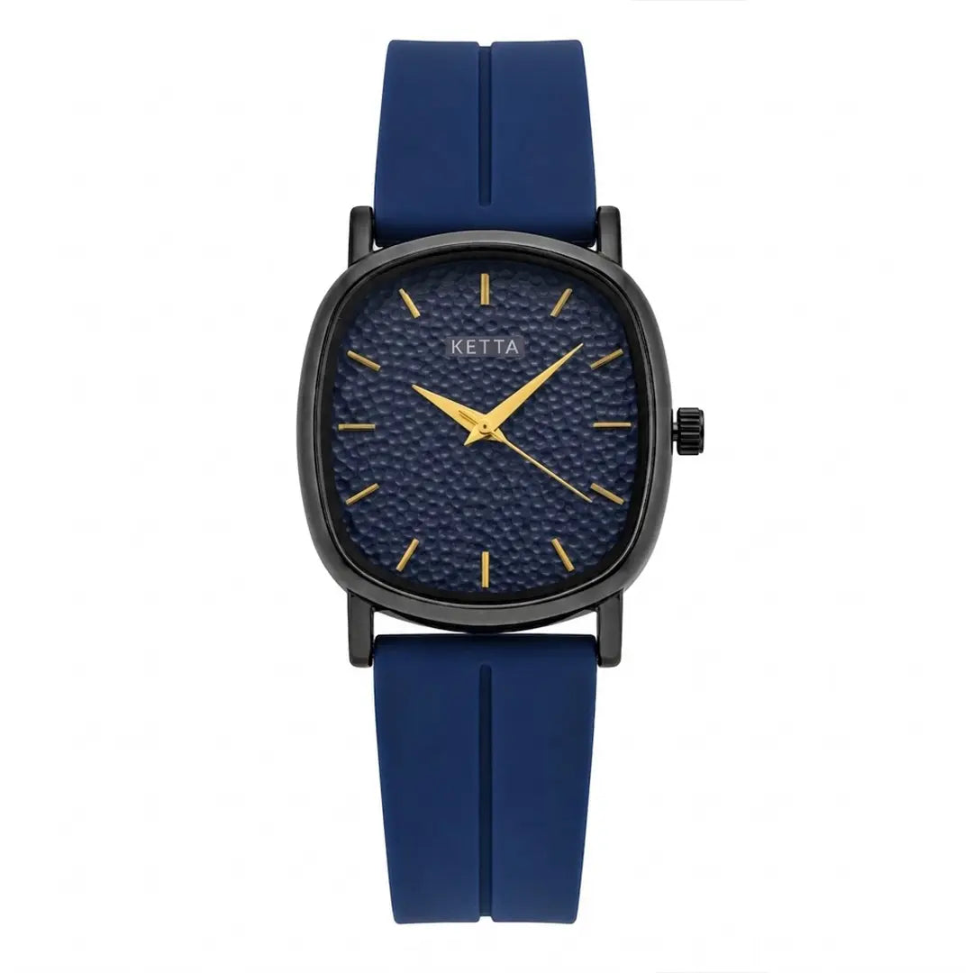 Ketta Horizon Cushion Series | Minimalist Textured Dial with Premium PVC Comfort Strap