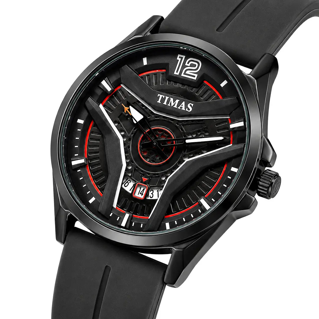 Timas Vector Series | Futuristic Geometric Dial Sports Watch with Premium Silicone Strap