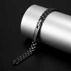 Stealth President Series | Multi-Link Bracelet with Diamond-Lattice Plaque