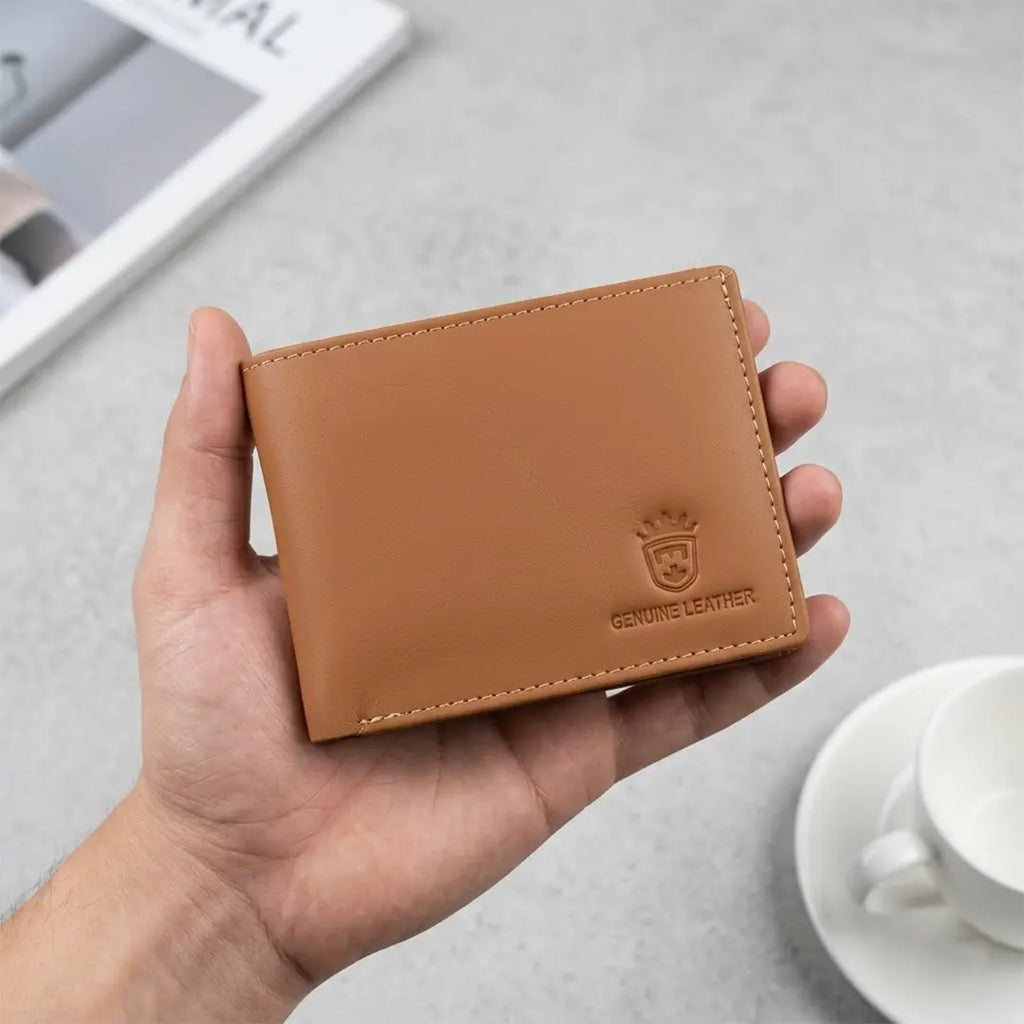 Timas signature edition | premium genuine leather wallet with contrast stitching