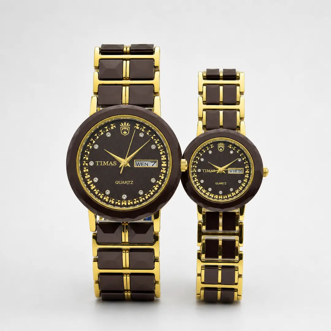 Timas Imperial Couple Series | Premium Diamond-Cut Faceted Ceramic His & Hers Set
