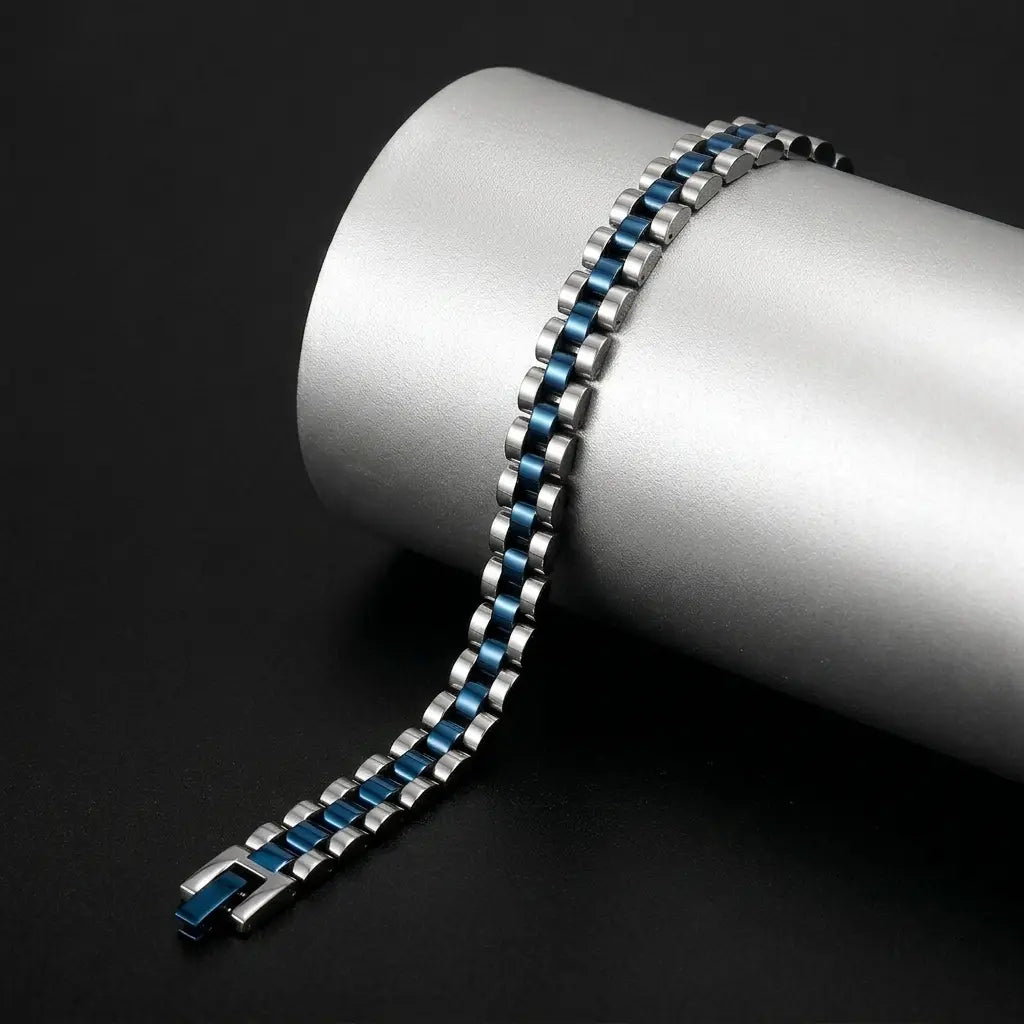 Executive President Series | Architectural Multi-Link Bracelet with Segmented Contrast