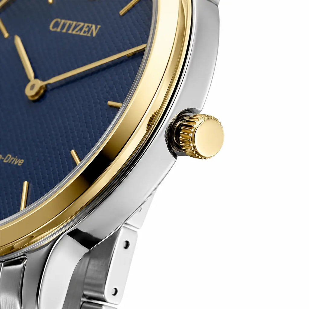 Citizen Eco-Drive Slim Series (Quartz Master Copy) | Premium Textured Dial with Bi-Tonal Link Bracelet