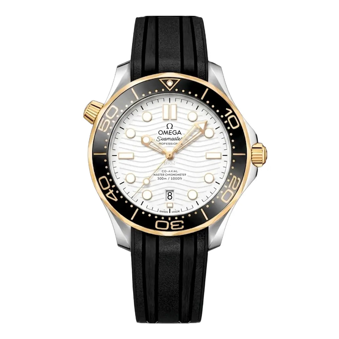 Omega Seamaster (Automatic Master Copy) | Premium Wave Dial with Integrated Rubber Strap