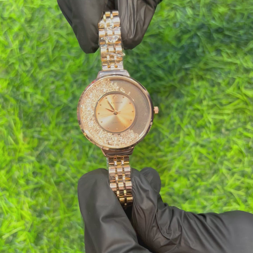 DUKE NICLE Floating Crystal Edition | Floating Element Dial Women's Quartz Watch (AWDL-00280)
