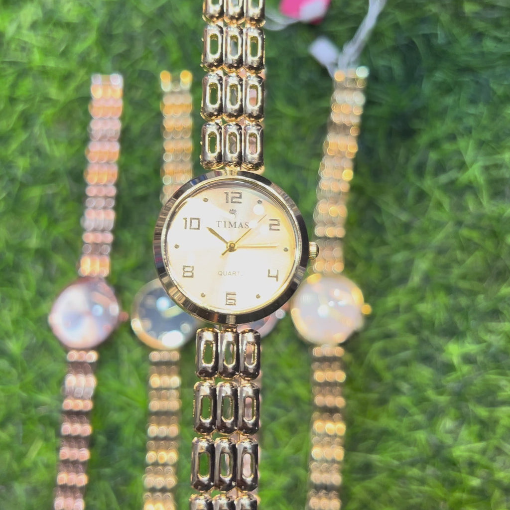 TIMAS Petite Jewelry Edition | Cut-Out Link Bracelet Women's Quartz Watch (AWTL-00277)